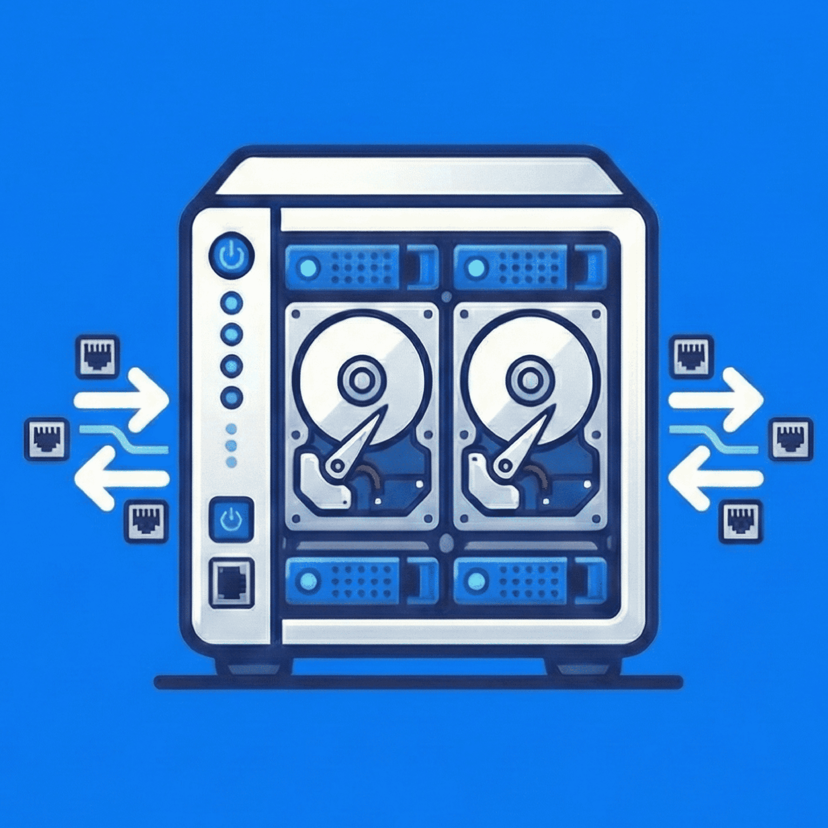 Network-attached storage device illustration