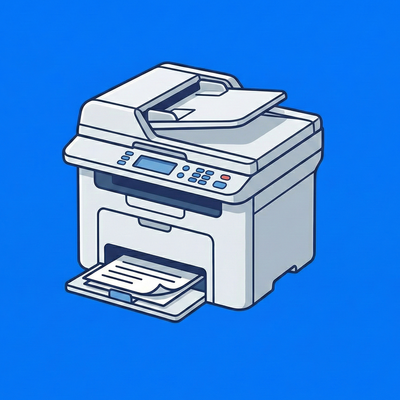 Multifunction printer illustration